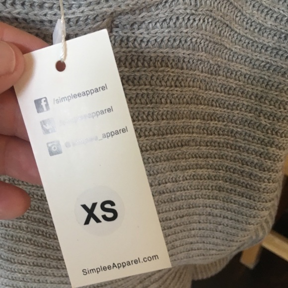 Simplee poofy sleeve sweater dress - Picture 5 of 5